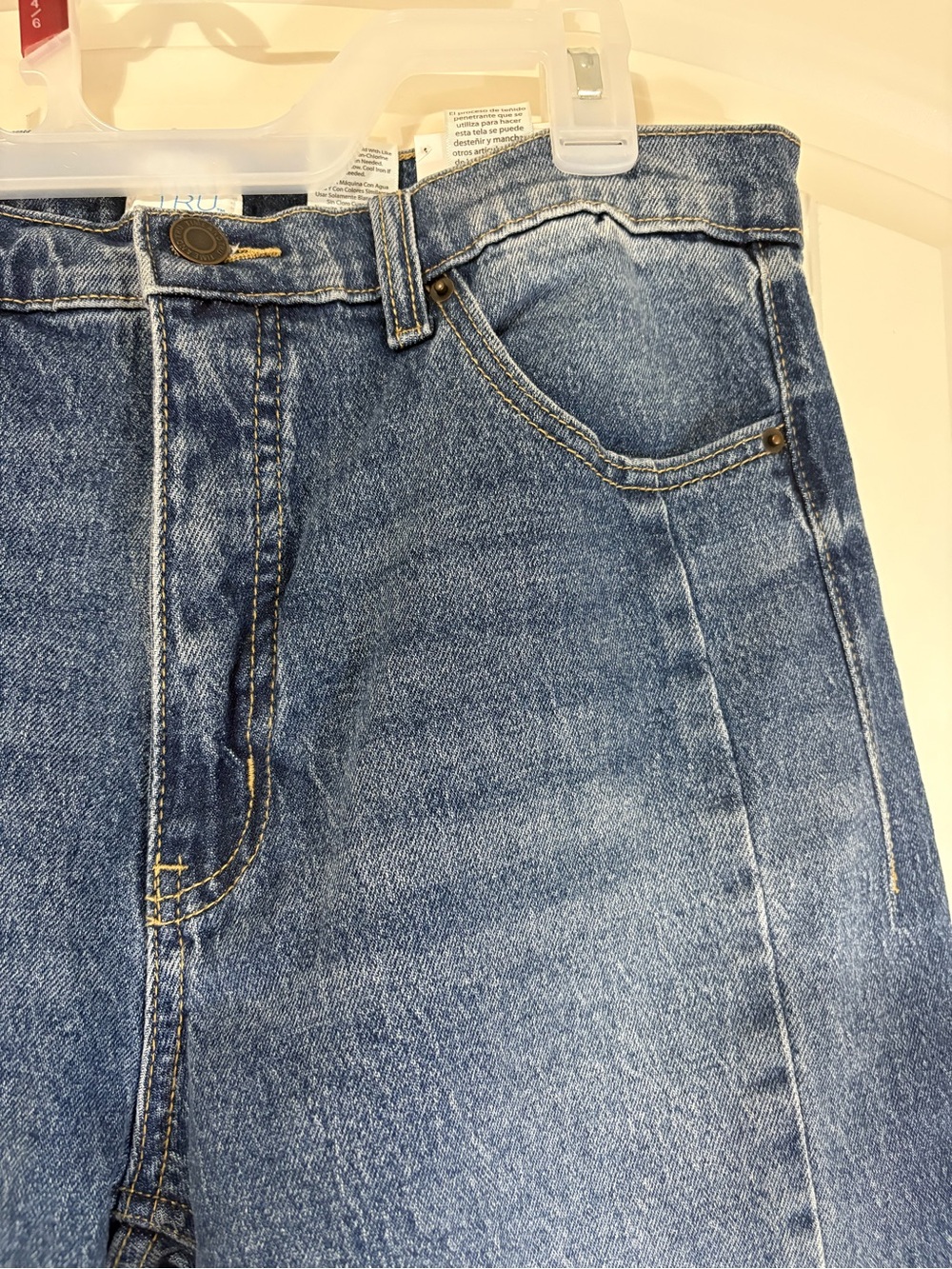 Time and Tru Women's Boyfriend Jeans - Dark Blue Wash - Picture 2 of 7